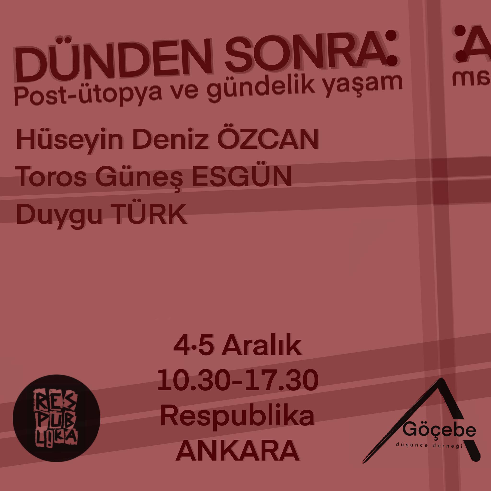 Dünden Sonra : post-ütopya ve gündelik yaşam